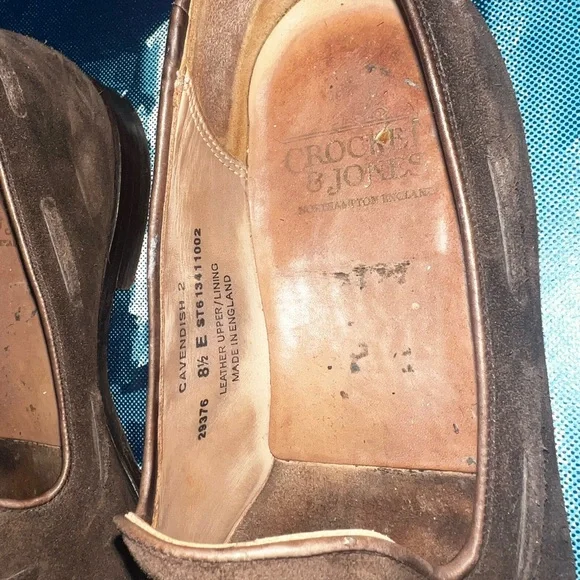 Crockett & Jones Brown Suede Tassel Loafers 9.5D - Picture 6 of 12